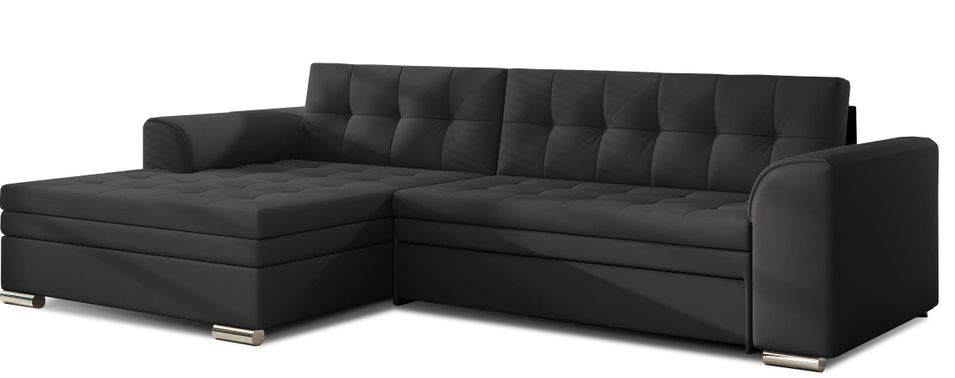Canapé d'angle convertible simili cuir Kapona 275 cm - Photo n°3