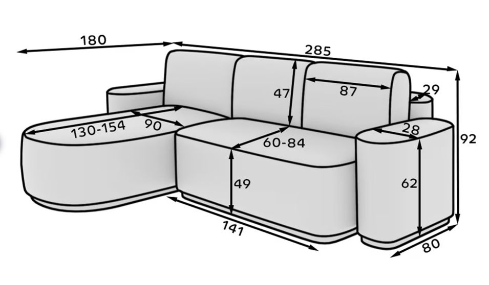 Canapé d’angle convertible tissu Artumo prestige – Confort et élégance - Photo n°12
