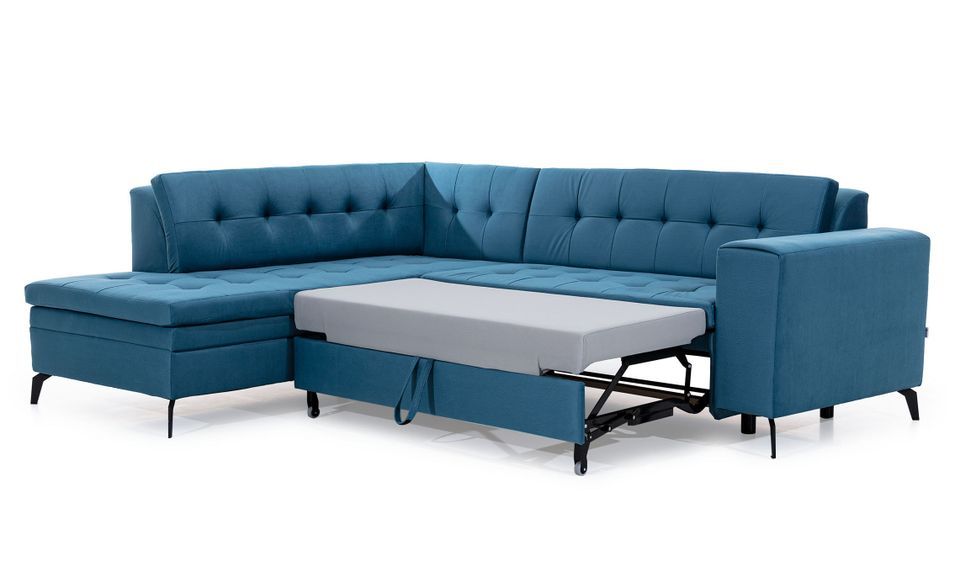 Canapé d'angle convertible tissu Larry - Photo n°3