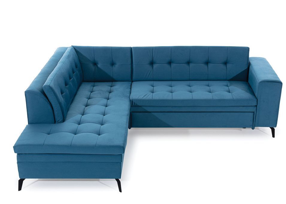 Canapé d'angle convertible tissu Larry - Photo n°4