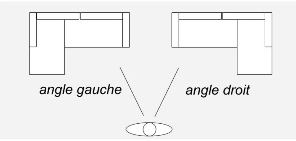 Canapé d'angle design simili blanc et noir angle droit Okyo - Photo n°4