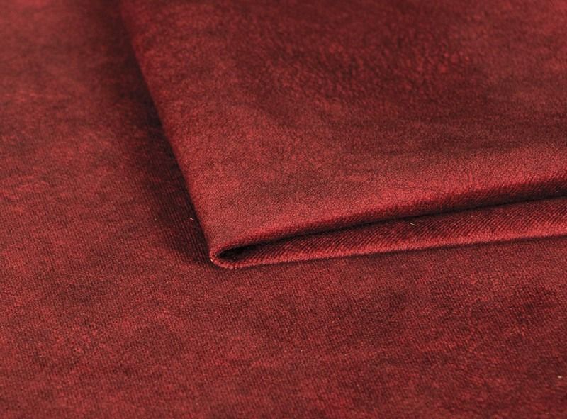 Canapé d'angle droit 5 places tissu suédine rouge tomette Torpille 265 cm - Photo n°6