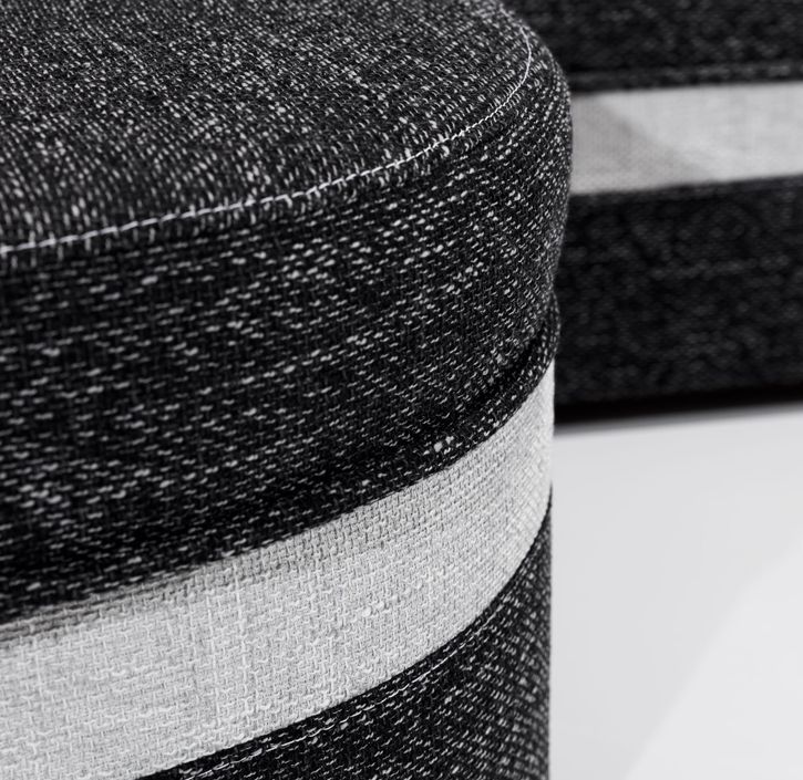 Canapé d'angle droit convertible tissu gris chiné foncé et clair Sundy 250 cm - Photo n°9