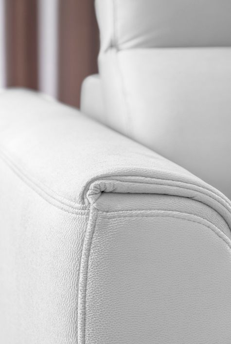 Canapé d'angle droit convertible tissu gris clair Noblesse 255 cm - Photo n°6