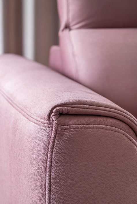 Canapé d'angle droit convertible tissu rose poudré Noblesse 255 cm - Photo n°20