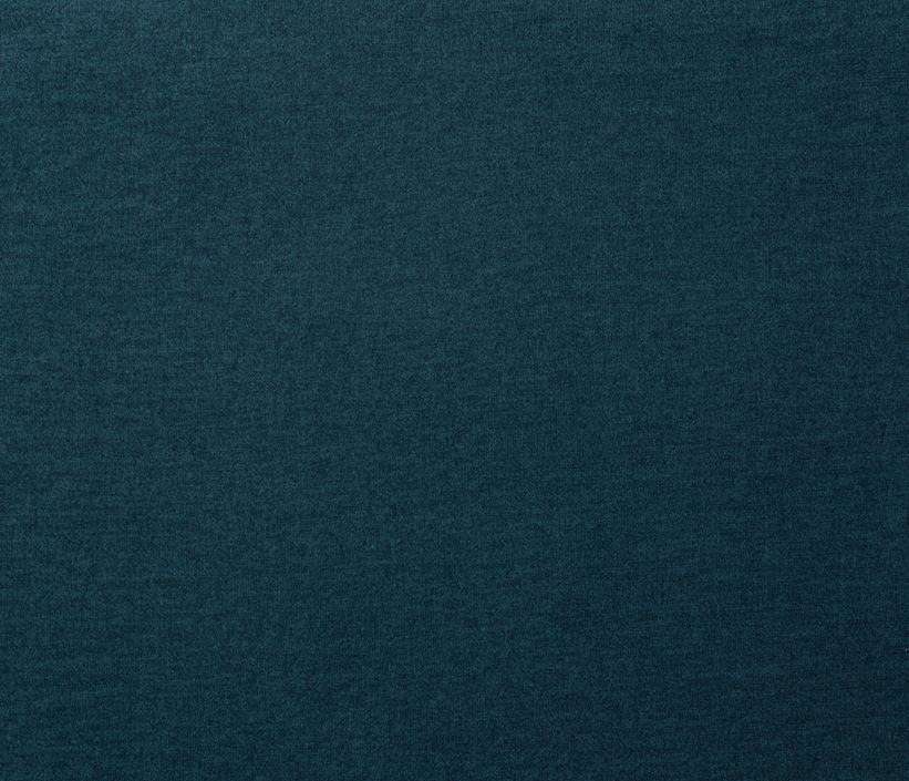 Canapé d'angle droit design matelassé tissu doux brillant bleu minuit et pied noir Kazane 275 cm - Photo n°3