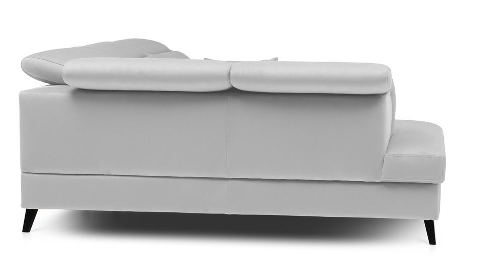 Canapé d'angle gauche convertible tissu gris clair Noblesse 255 cm - Photo n°7