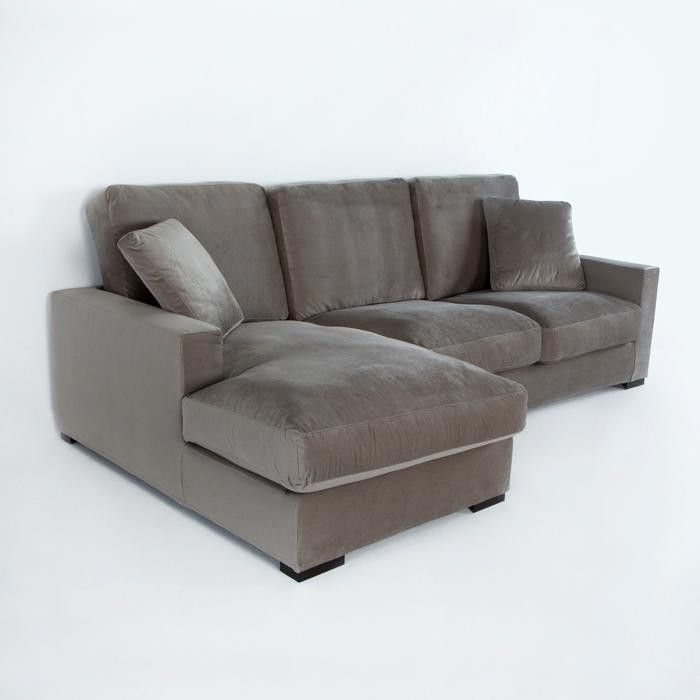 Canapé d'angle gauche tissu gris Amoux - Photo n°2
