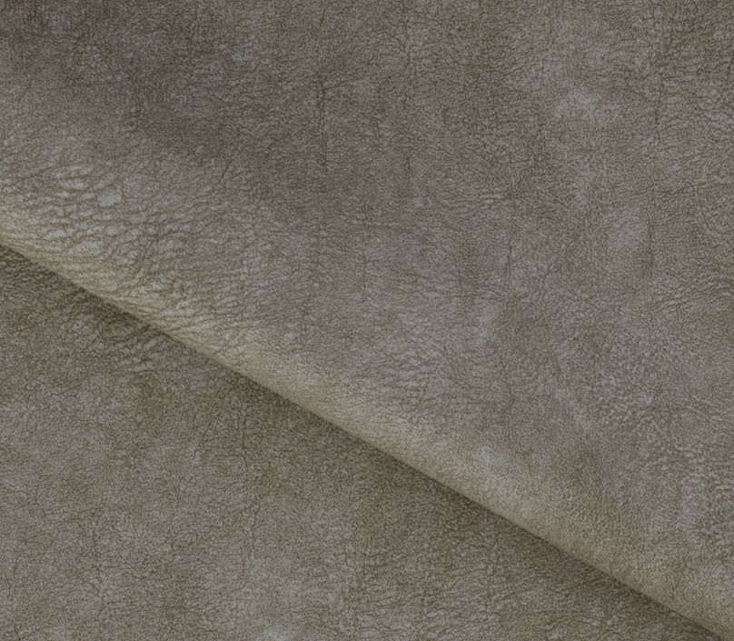 Canapé d'angle gauche vintage matelassé tissu vintage effet cuir beige et pied noir Kazane 275 cm - Photo n°8