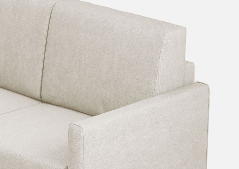 Canapé d'angle moderne italien tissu blanc cassé Korane - 5 tailles - Photo n°17