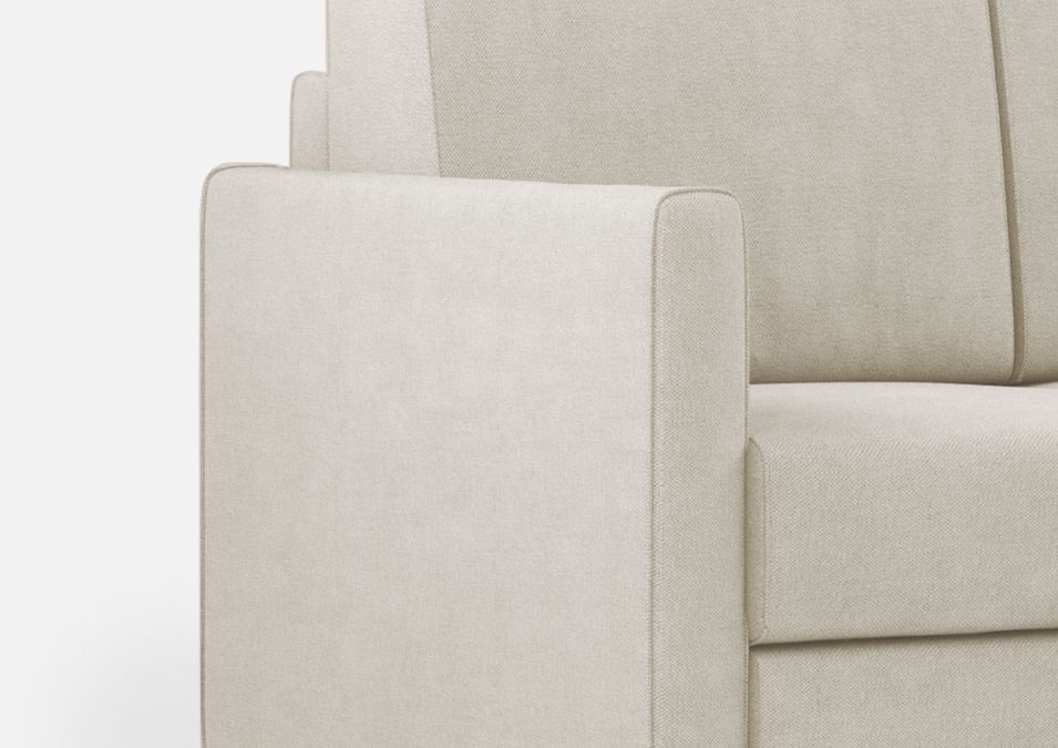 Canapé d'angle moderne italien tissu blanc cassé Korane - 5 tailles - Photo n°7