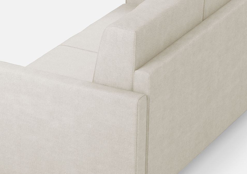 Canapé d'angle moderne italien tissu blanc cassé Korane - 5 tailles - Photo n°8