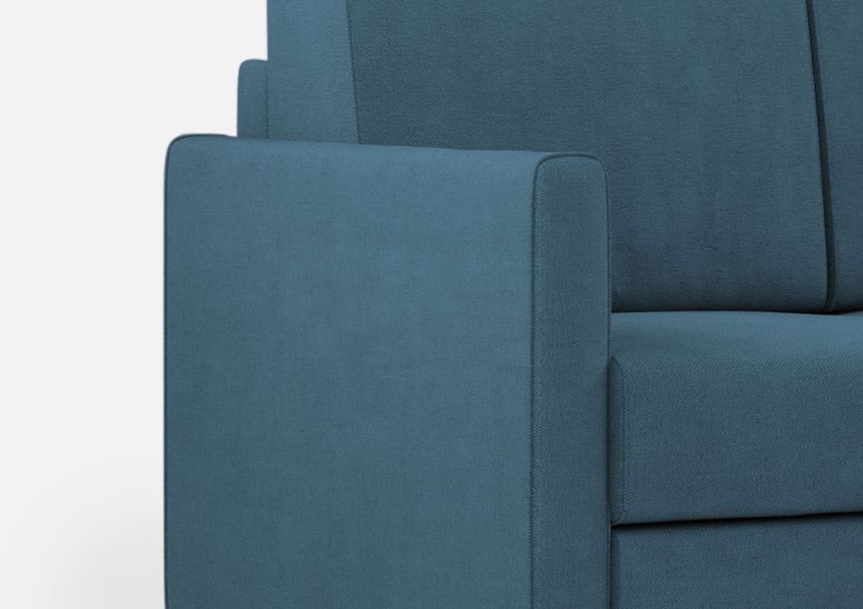 Canapé d'angle moderne italien tissu bleu Korane - 5 tailles - Photo n°15