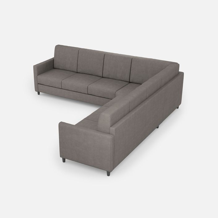 Canapé d'angle moderne italien tissu gris Korane - 5 tailles - Photo n°21