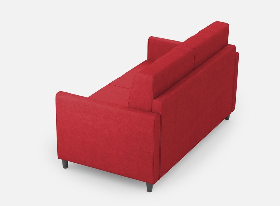 Canapé droit moderne italien tissu rouge Korane - 3 tailles - Photo n°15
