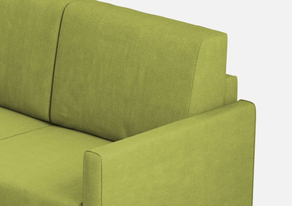 Canapé d'angle moderne italien tissu vert pistache Korane - 5 tailles - Photo n°17