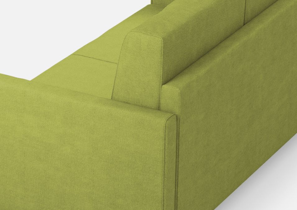 Canapé d'angle moderne italien tissu vert pistache Korane - 5 tailles - Photo n°19