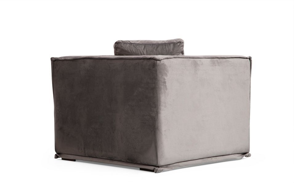 Canapé d'angle modulable velours gris Kego L 300 x P 190 cm - Photo n°5