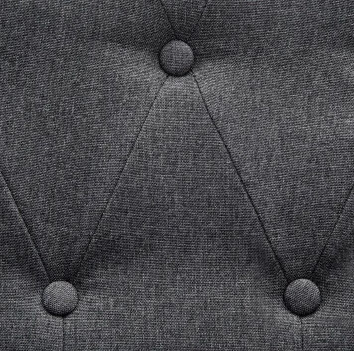 Canapé d'angle réversible Chesterfield tissu gris foncé Bastia - Photo n°3