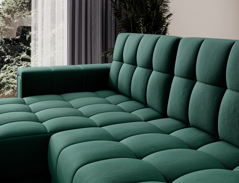 Canapé d’angle velours reversible et convertible Klumann – Élégance et praticité - Photo n°10