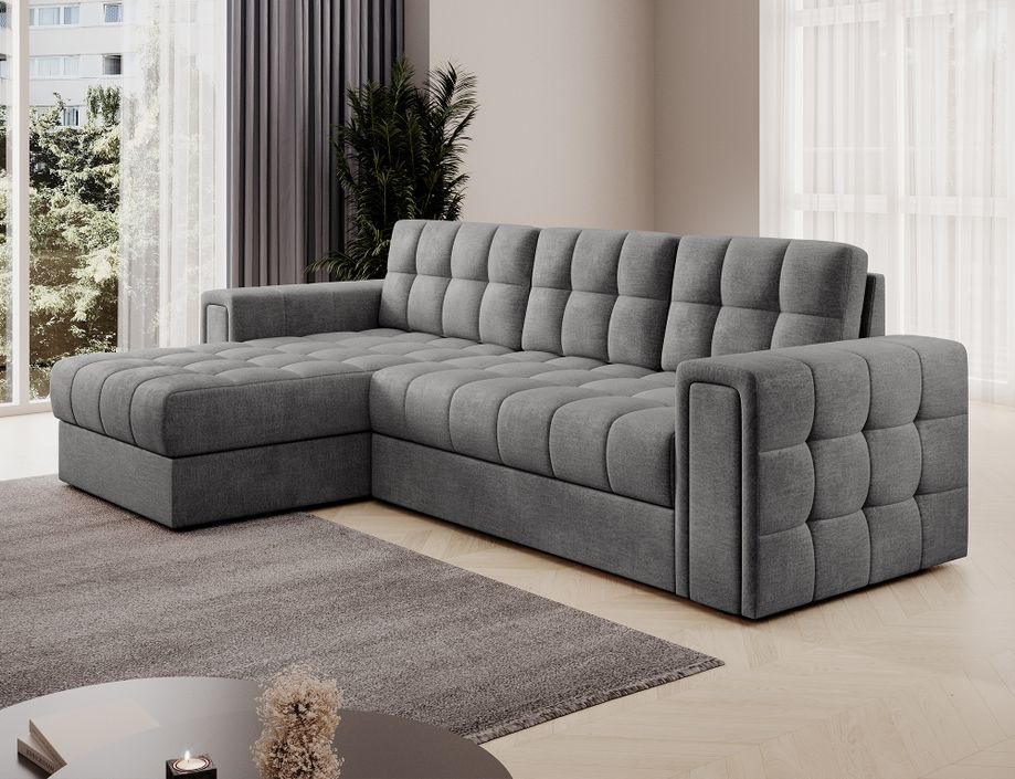 Canapé d’angle velours reversible et convertible Klumann – Élégance et praticité - Photo n°6
