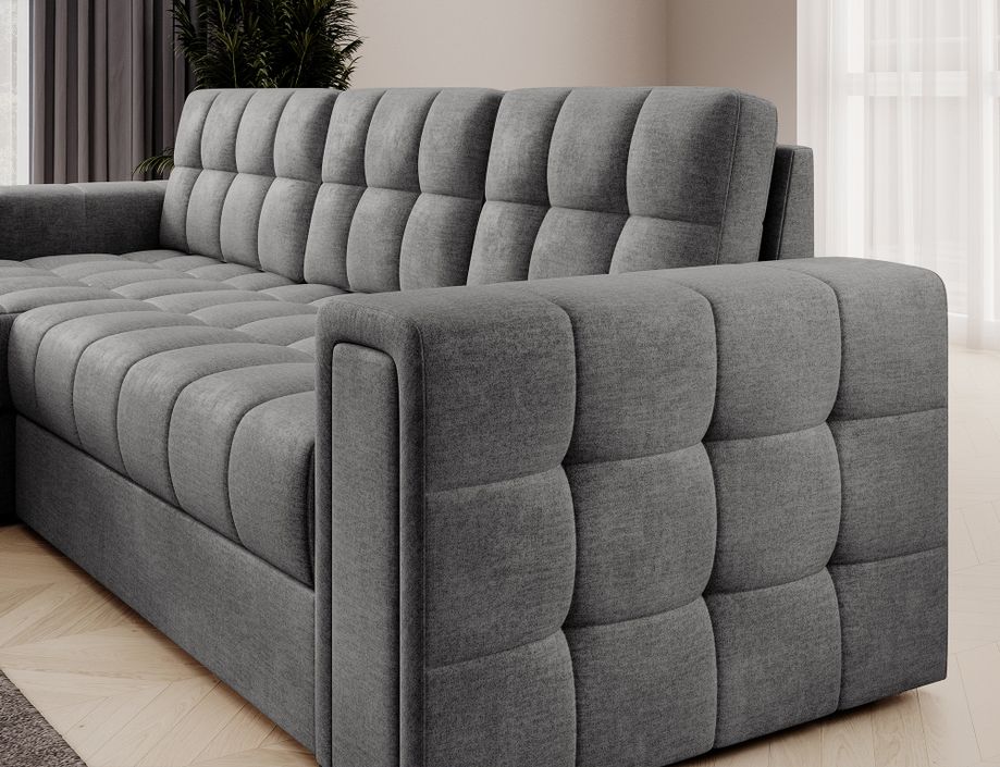 Canapé d’angle velours reversible et convertible Klumann – Élégance et praticité - Photo n°7