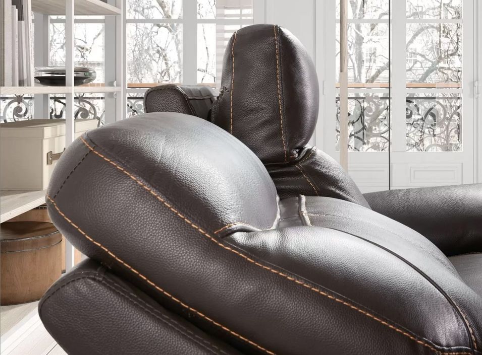 Canapé de relaxation électrique en cuir Ducka - Photo n°11