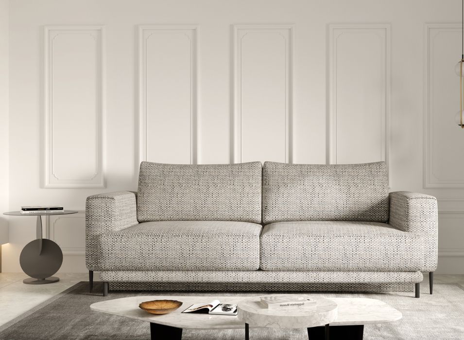 Canapé droit convertible coffre tissu Davina 248 cm - Photo n°6