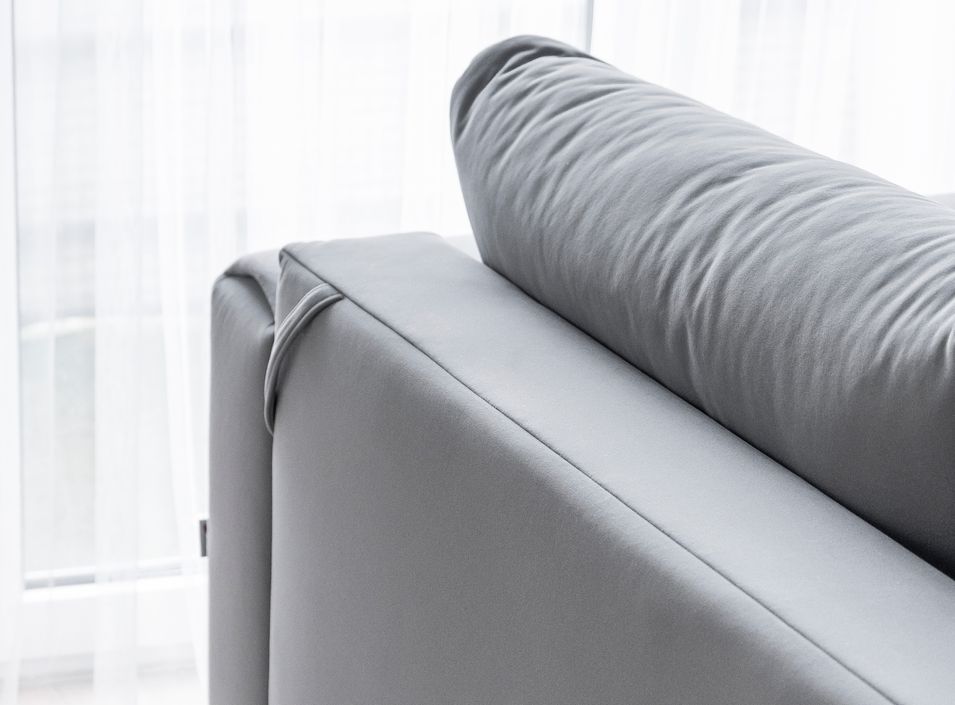 Canapé droit convertible coffre tissu velours Davina 248 cm - Photo n°10