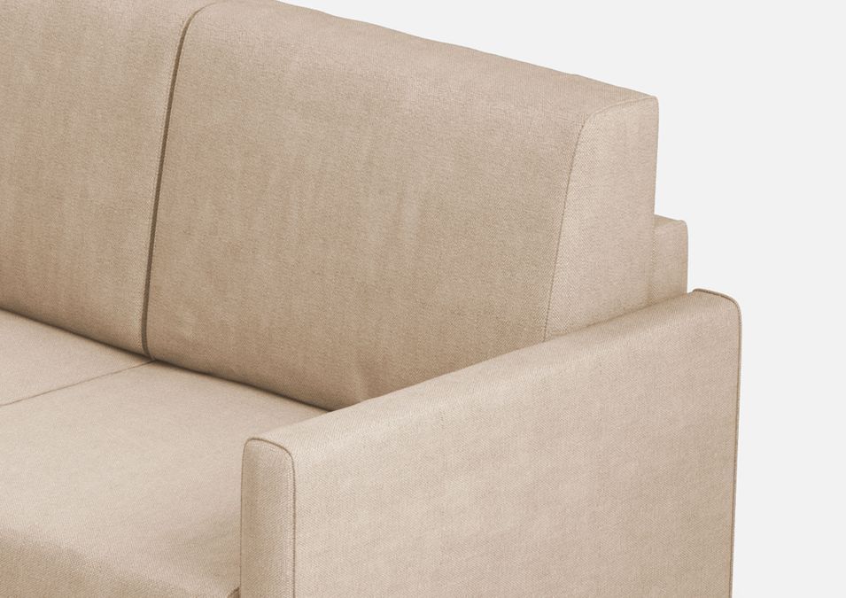 Canapé droit moderne italien tissu beige Korane - 3 tailles - Photo n°6
