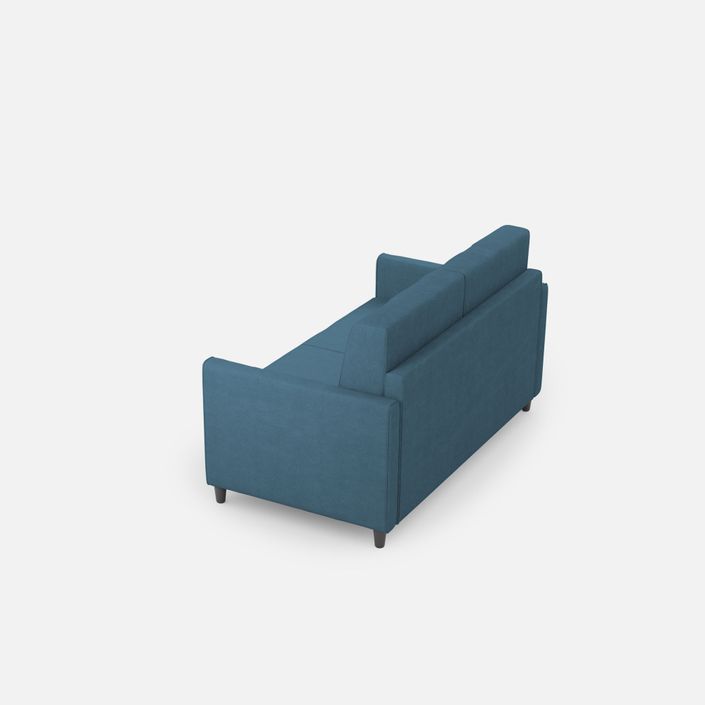 Canapé droit moderne italien tissu bleu Korane - 3 tailles - Photo n°20