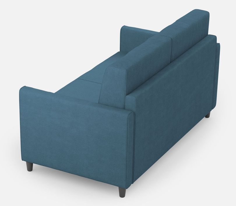 Canapé droit moderne italien tissu bleu Korane - 3 tailles - Photo n°4