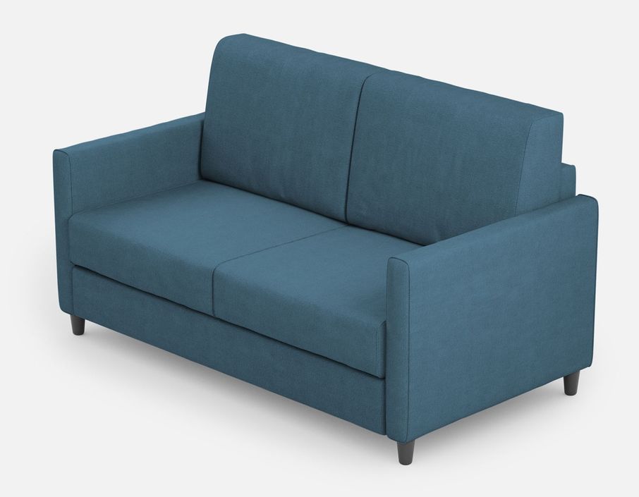 Canapé droit moderne italien tissu bleu Korane - 3 tailles - Photo n°5