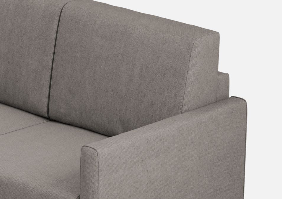 Canapé droit moderne italien tissu gris Korane - 3 tailles - Photo n°16