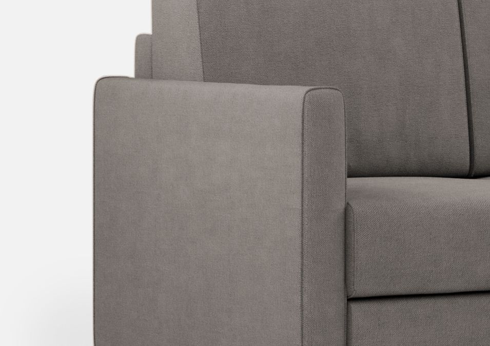 Canapé droit moderne italien tissu gris Korane - 3 tailles - Photo n°17