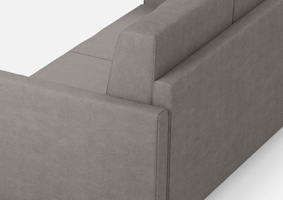 Canapé droit moderne italien tissu gris Korane - 3 tailles - Photo n°19