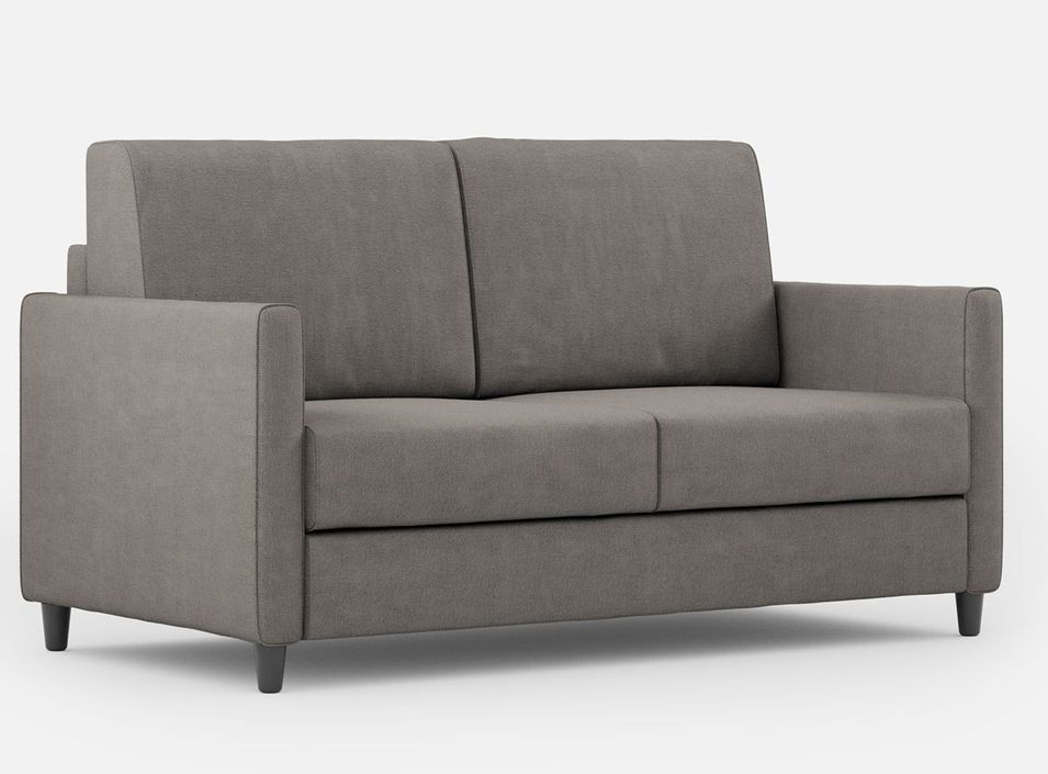 Canapé droit moderne italien tissu gris Korane - 3 tailles - Photo n°1