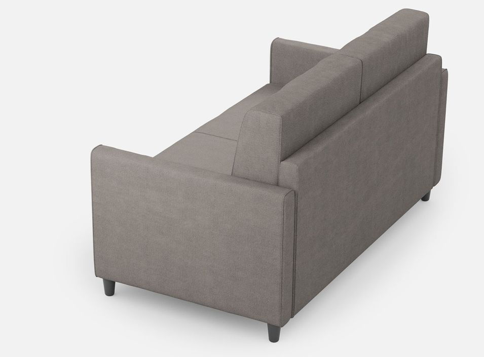 Canapé droit moderne italien tissu gris Korane - 3 tailles - Photo n°4
