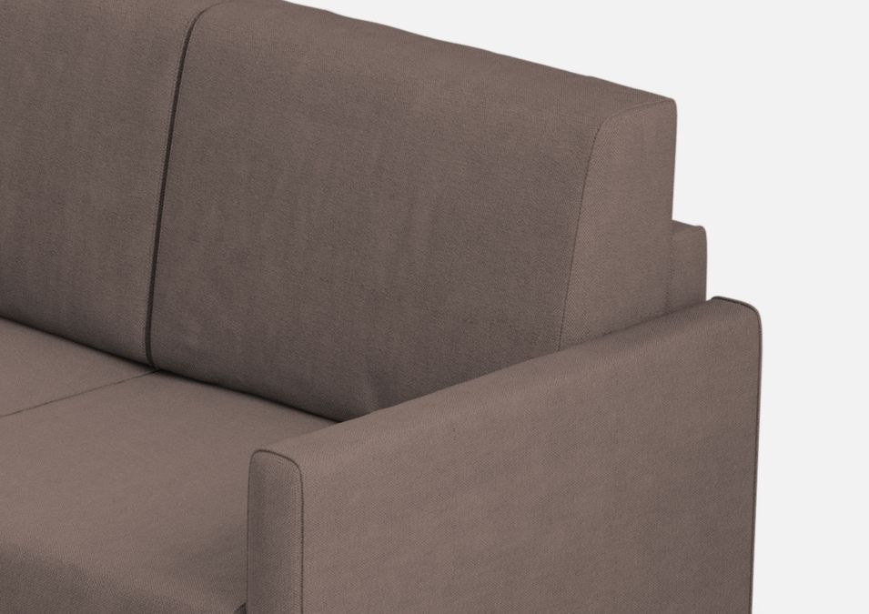 Canapé droit moderne italien tissu marron Korane - 3 tailles - Photo n°16