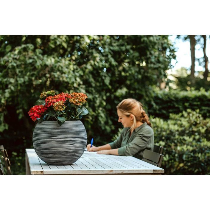 Capi Pot à fleurs Nature Rib rond 40 x 32 cm anthracite KOFZ270 - Photo n°7