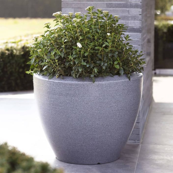 Capi Pot à plantes conique bas Arc Granite 60x48 cm Anthracite - Photo n°4