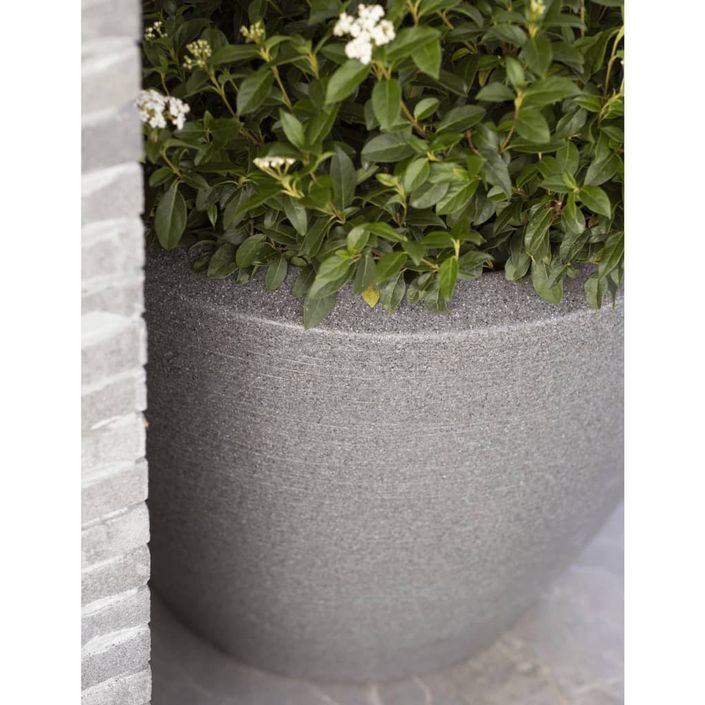 Capi Pot à plantes conique bas Arc Granite 60x48 cm Anthracite - Photo n°6