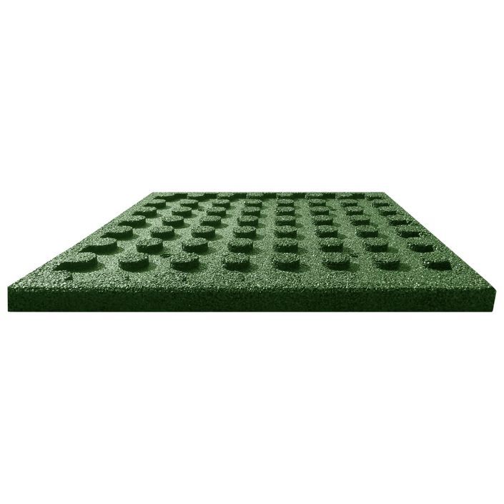 Carreaux de protection antichoc 12pcs Caoutchouc 50x50x3cm Vert - Photo n°5