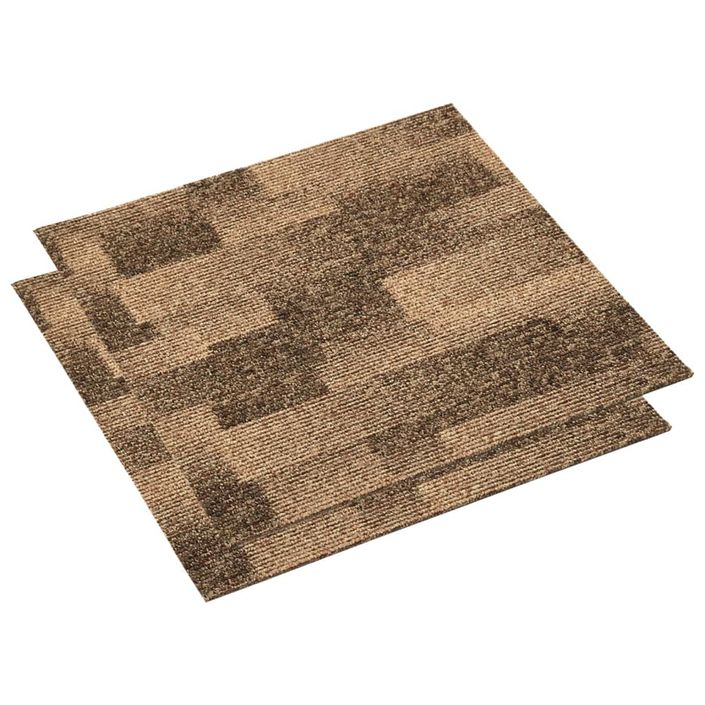 Carreaux de tapis de sol 20 pcs 5 m² Marron - Photo n°3