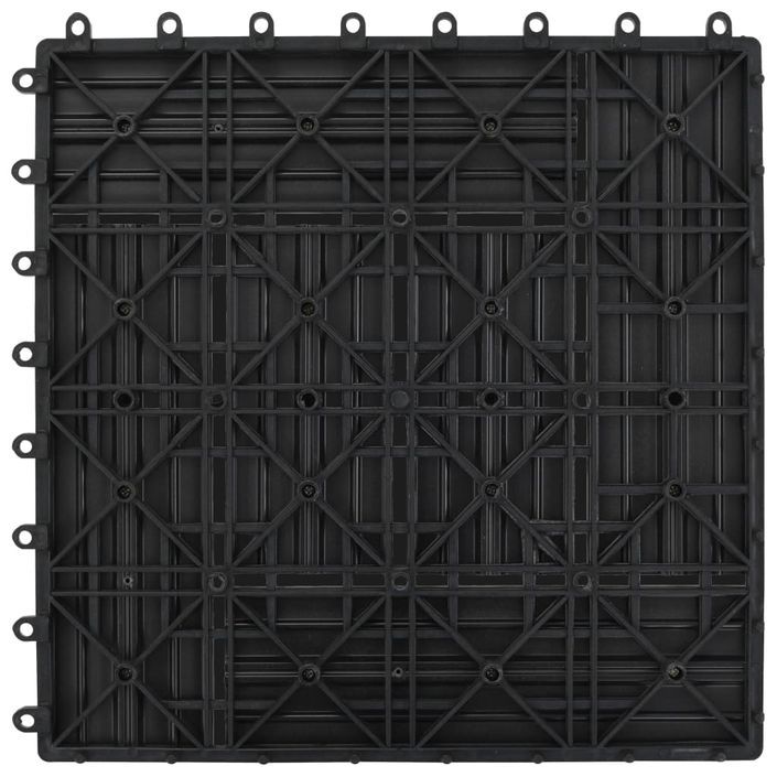 Carreaux de terrasse 22 pcs 30 x 30 cm 2 m² WPC Gris - Photo n°6