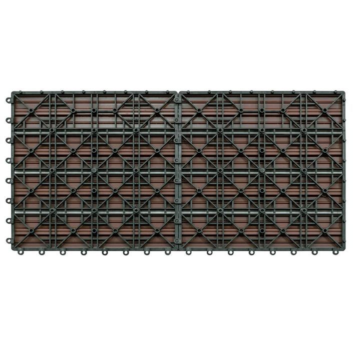 Carreaux de terrasse 6 pcs WPC 60x30 cm 1,08 m² Marron - Photo n°5