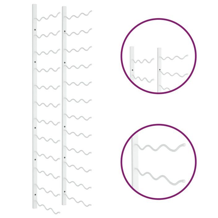 Casier à vin mural pour 36 bouteilles Blanc Fer - Photo n°6