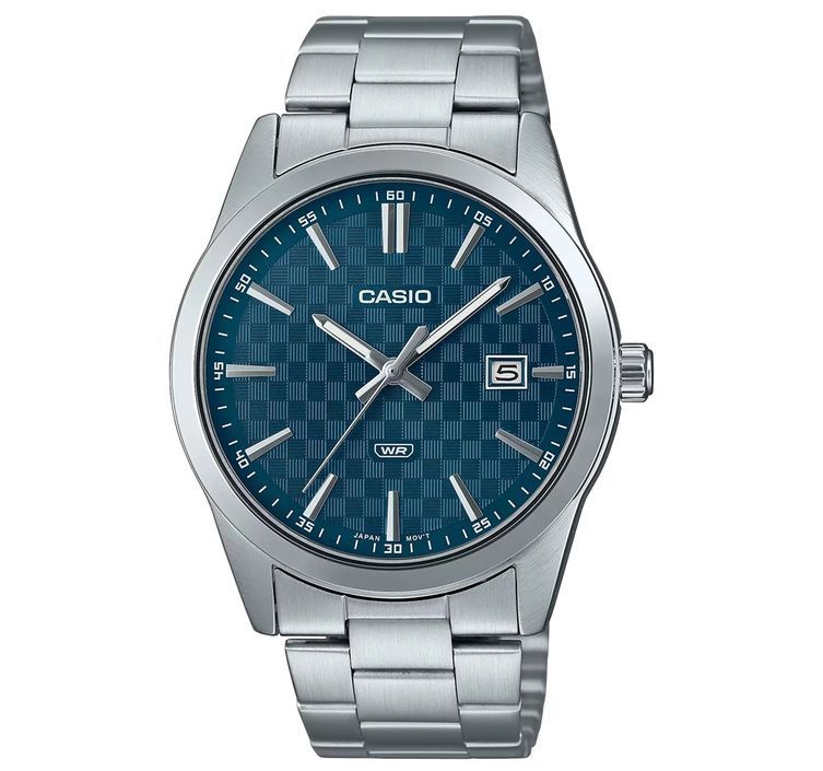 Casio Date Carbon Look Dial - Petrol Blue MTP-VD03D-2A2UDF - Photo n°1