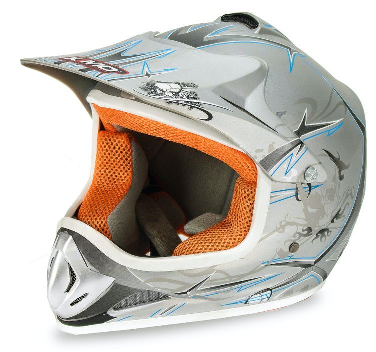 Casque enfant de cross gris mat Full sport - Photo n°1