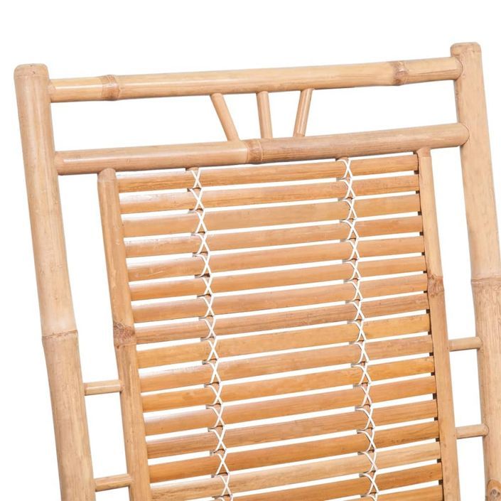 Chaise à bascule avec coussin Bambou 5 - Photo n°4